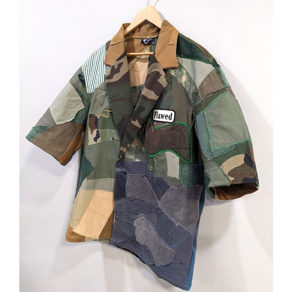 Flawed Double Breasted Lapel Shirt (Chest 39-41″) - Picture 2 of 5